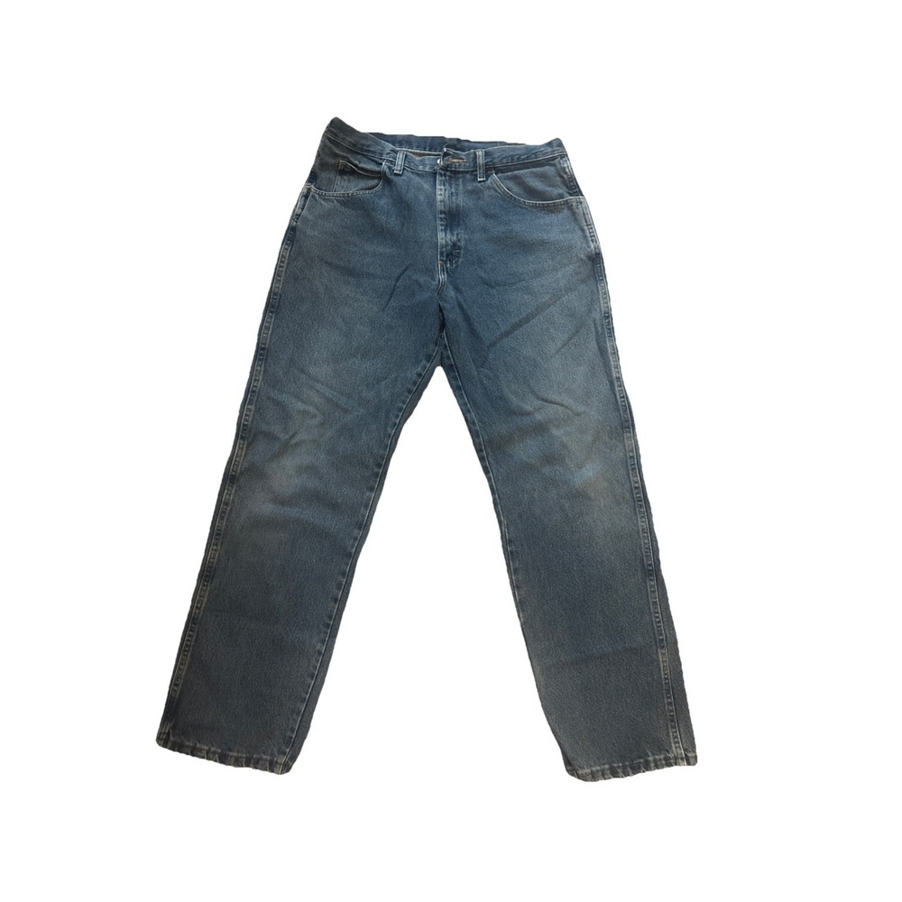 Rustler Men's Jeans Straight Leg Medium Wash Blue‎ 34x32 RN# 130273